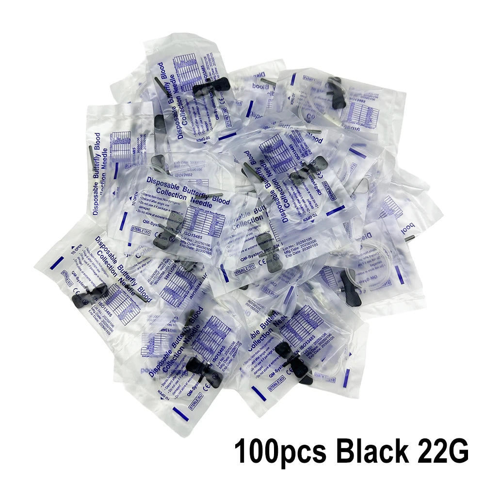 50-100PCS Disposable Double Wing Butterfly Blood Collection Needles for Cats Dogs Animal Care Pet Care Room Animal