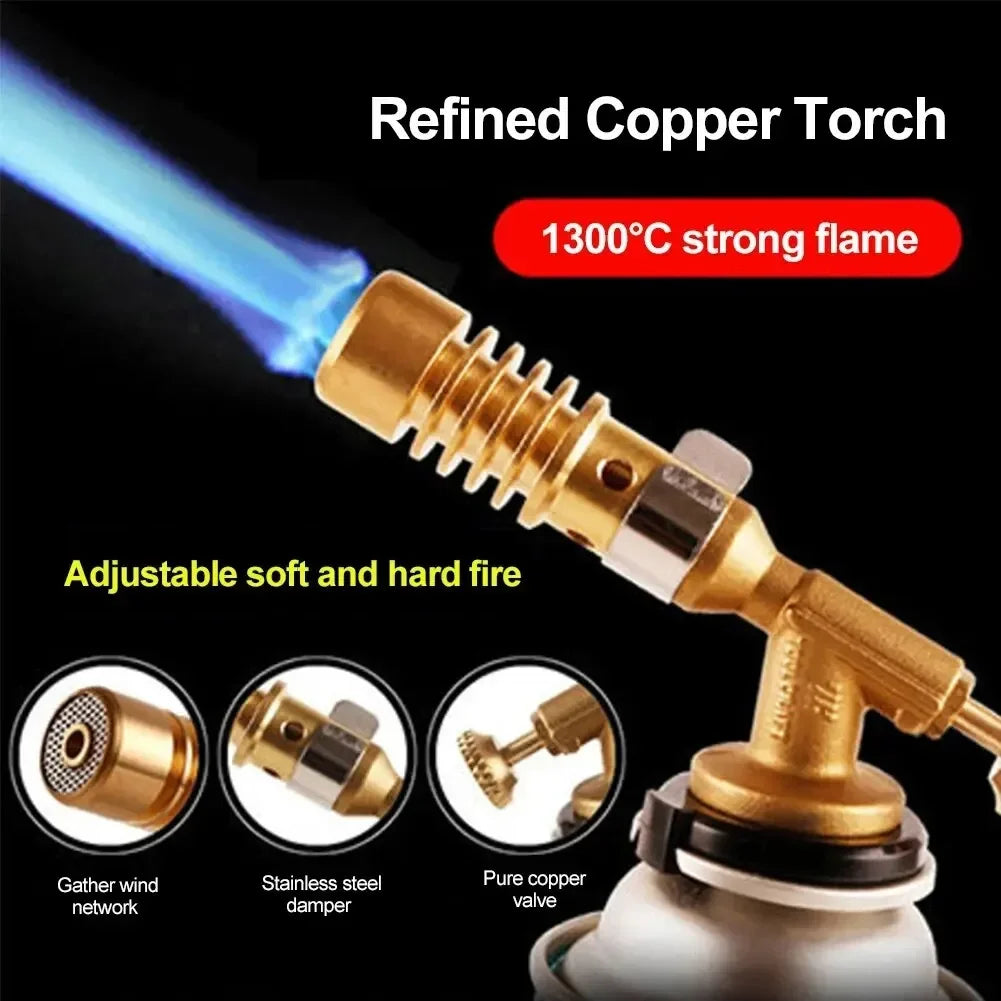 Portable Gas Burner Welding Torch High Temperature Copper Brass Blowtorch for Brazing Soldering Plumb Tools