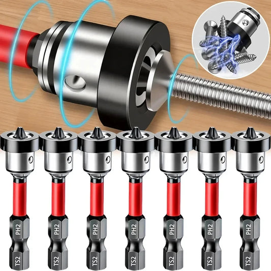 1/3/5pc Magnetic Drywall Screw Setter Bits PH2 Positioning Bits with Removable Aluminum Collar for Sheetrock Plasterboard Screws