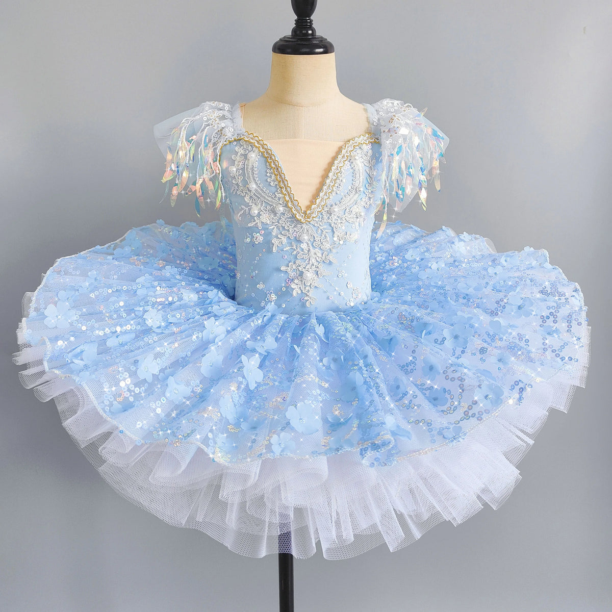Girls multi-layer tulle ballet tutu dress