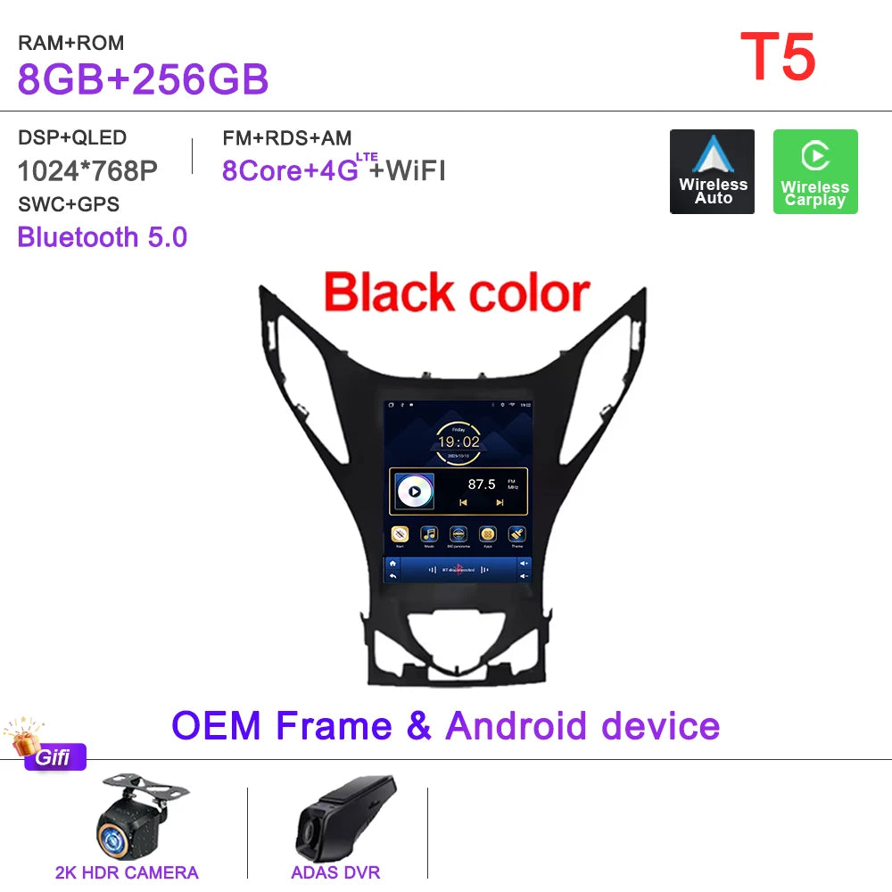 9.7" Car Stereo with Apple CarPlay & Android Auto, Compatible with Hyundai Azera (2011-2012)