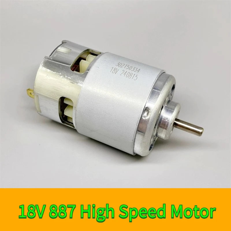 RS-887 Motor DC 12V 18V 19700RPM High Speed High Power Double Ball Bearing 48mm Motor Carbon Brush Electric Drill Garden Tool