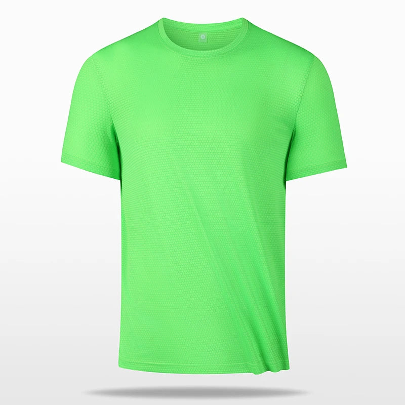 Summer fashion fitness style Breathable casual men's short sleeve T-shirt Outdoor running sports quick drying T-shirt shirt Tops