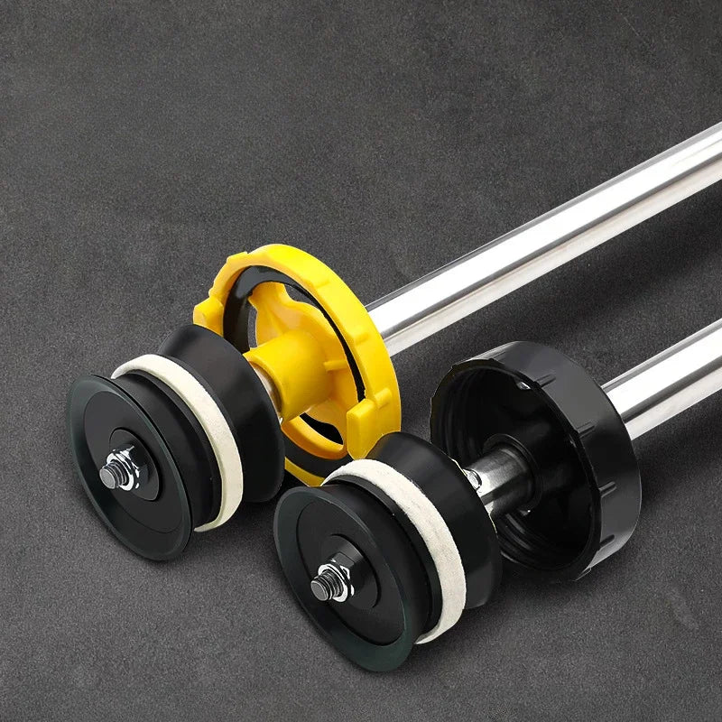 Stainless Steel Cement Caulking Gun with Round and Flat Nozzles
