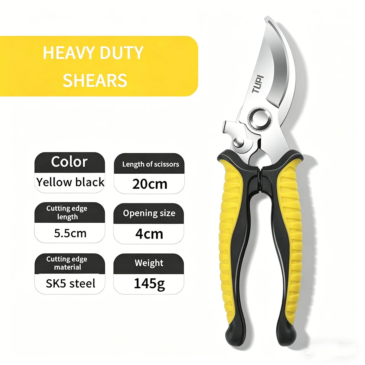 Garden Pruning Shears – Stainless Steel Plant Scissors for Trimming & Cutting