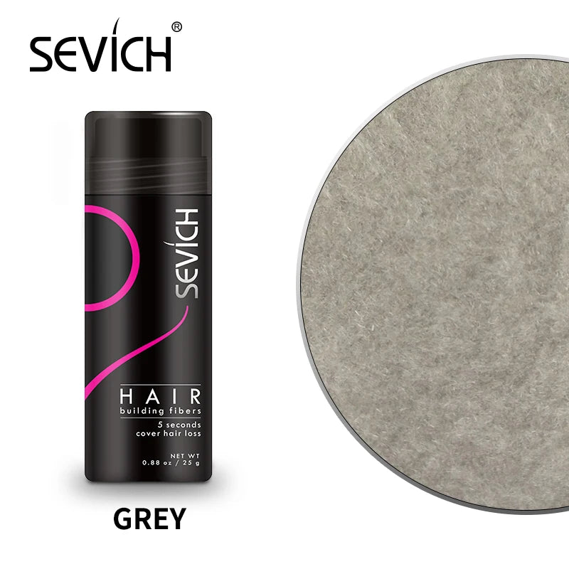 Sevich 25g Hair Building Fibers Keratin Hair Fiber Professional Instant Regrowth Powder for Men and Women Hair Loss Products