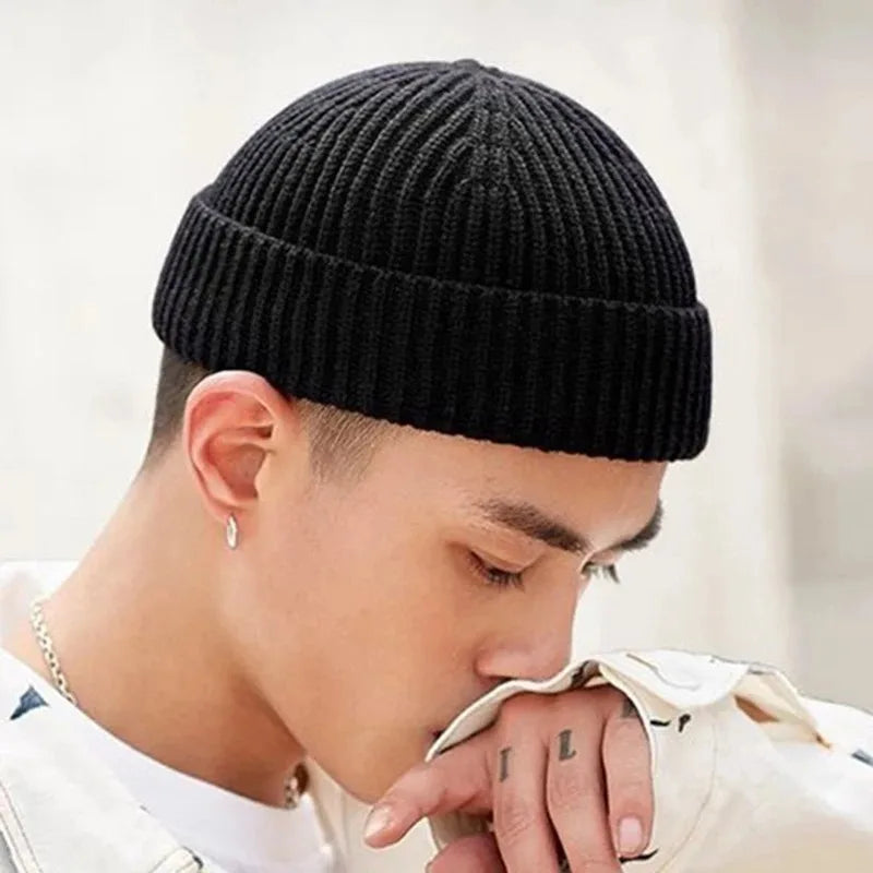 Classic Knit Beanie for Men and Women - Black, White, Gray or Beige