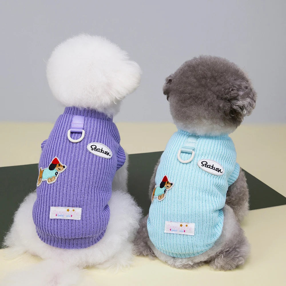 Cotton Dog Sweater for Small Breeds - Winter Puppy Jumper – photo 3
