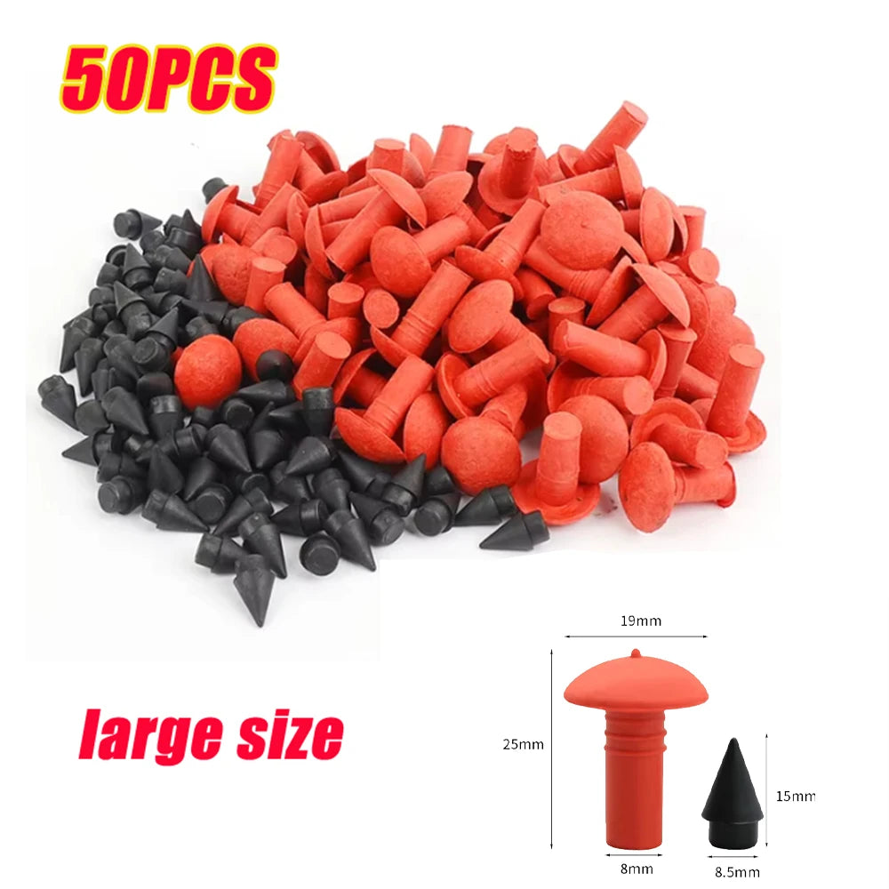 Professional Tire Repair Kit Tubeless Puncture Plug Gun for Car Motorcycle Heavy Duty Mushroom Plugs Emergency Seal Tool
