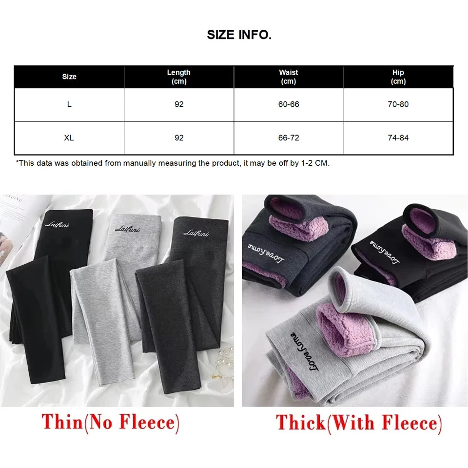 Women's Velvet Fleece Leggings - Thick High Waisted Winter Tights - photo 6