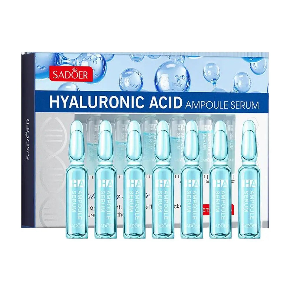 Hyaluronic Acid Vitamin C Moisturizing Rejuvenating Facial Treatment Shrink Pores Whiten Essence Set 24k Golden Ampoule Essence