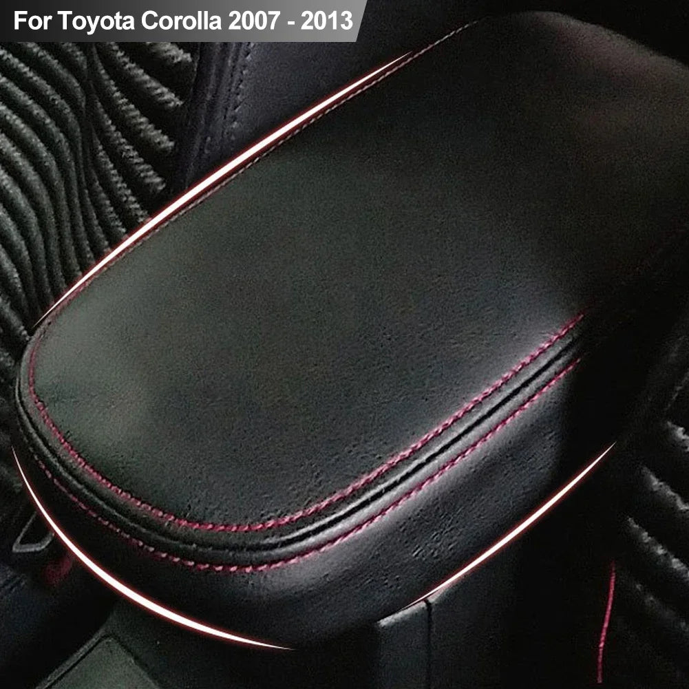 For Toyota Corolla 2007 - 2013 Car Armrest Box Center Console Lid Armrest Cover Interior Accessories Microfiber Leather Cover