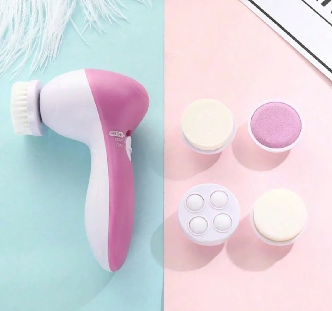 5-in-1 Facial Cleanser, Household Face Washing Device, Beauty Instrument, Pore Cleaner, Electric Facial Cleansing Brush, Gift Se