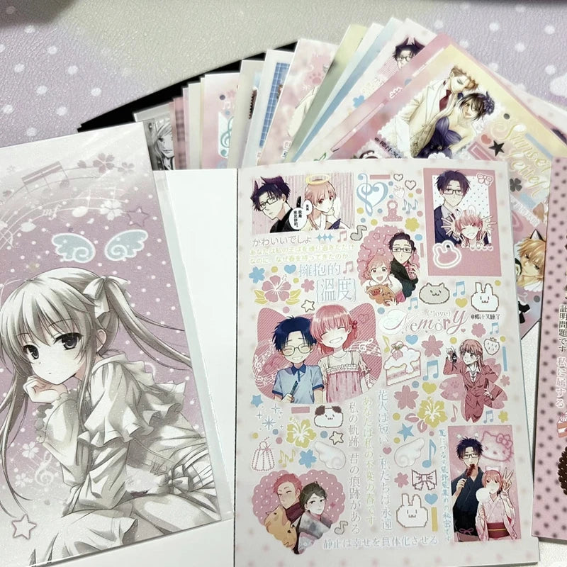 Cute Japanese Anime Characters Cut Film Sticker Book Girl Journal Phone Case DIY Scrapbook Sticker Kawaii Decoration Stickers