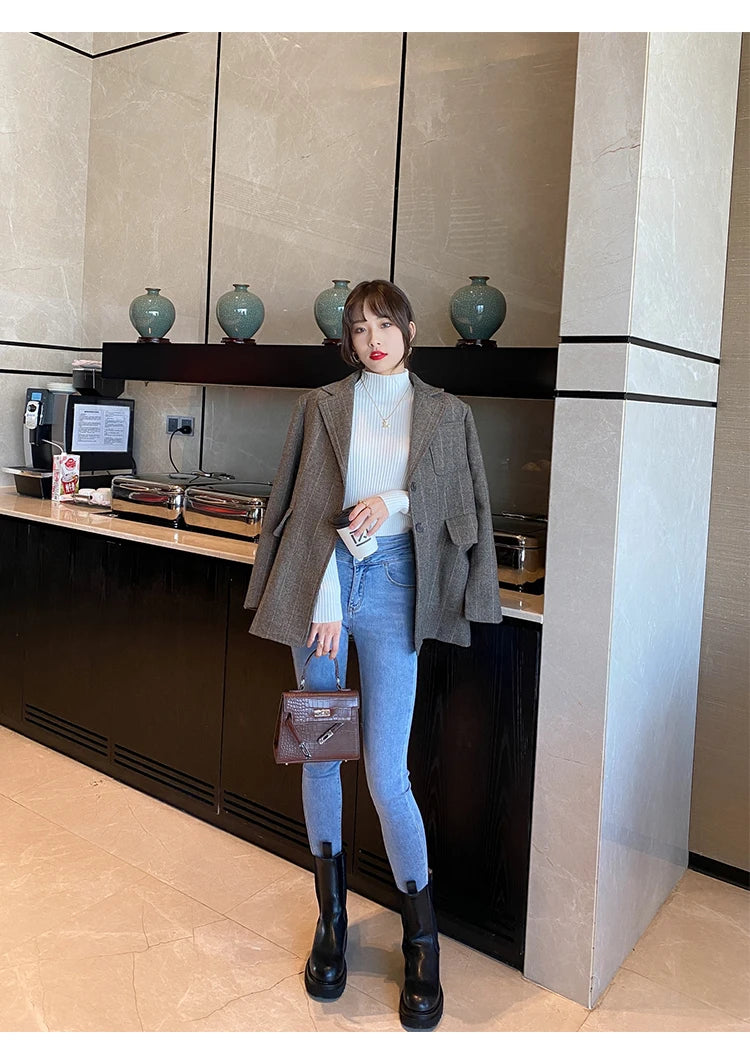 Women's slim mock neck sweater — view 15 of 20
