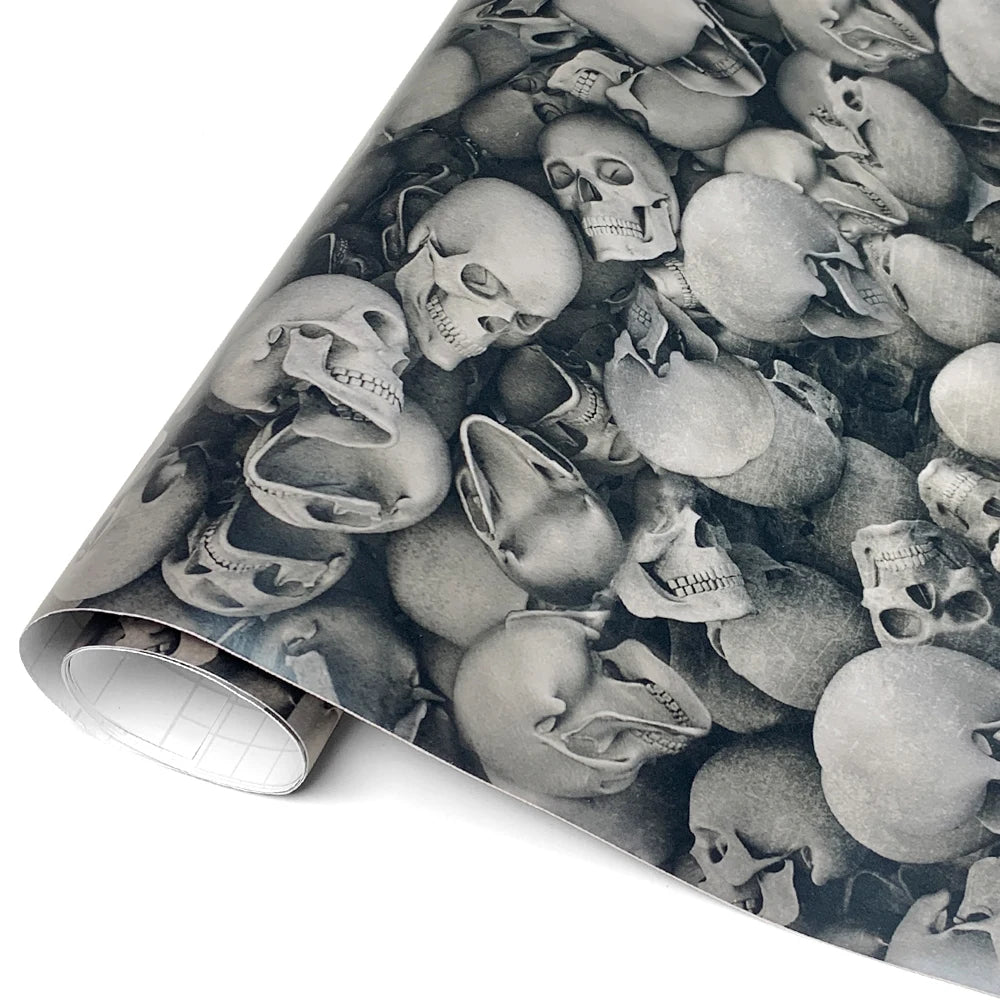 Skull Camo Car Wrap Vinyl — Motorcycle &amp; Auto Body Sticker Film
