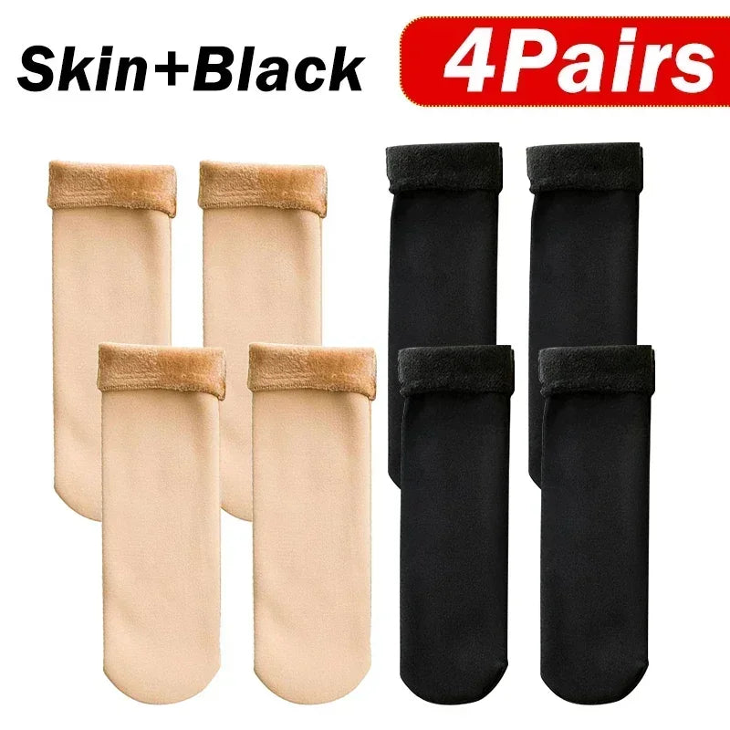 Women's Thermal Velvet Ankle Socks, Winter Warm Socks