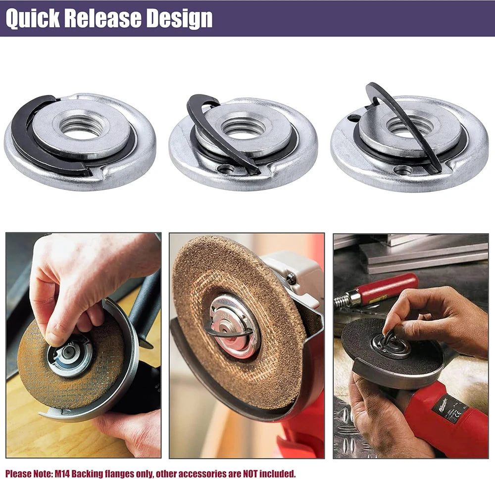 Quick Release M14 Flange Locking Nut for Angle Grinder – Replacement Spindle Nut, Easy to Install for Grinder Accessories