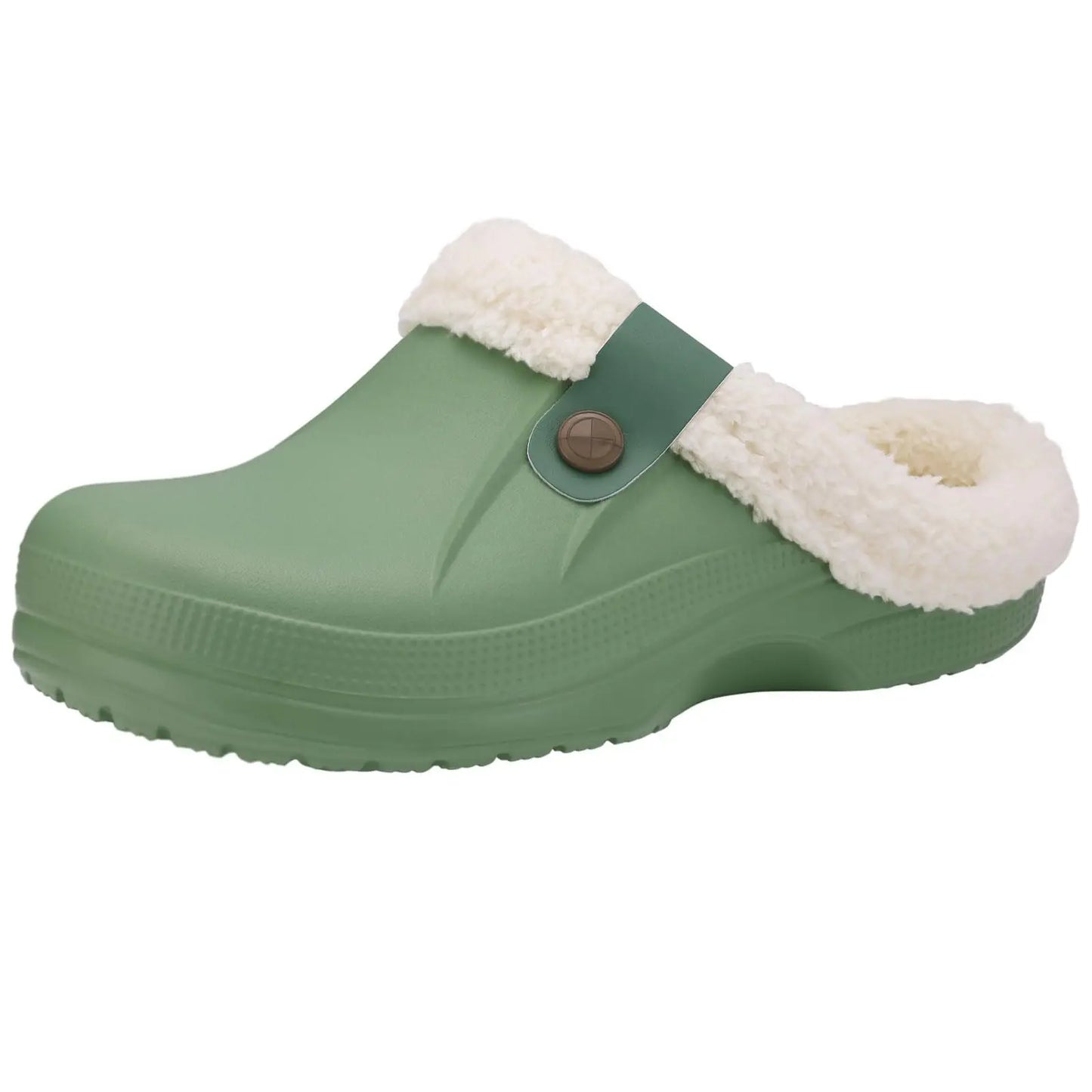 Kidmi Classic Fur Shoes For Men Women Lined Clogs Waterproof Shoes Winter Fuzzy Slippers for Women Men Indoor and Outdoor Shoes