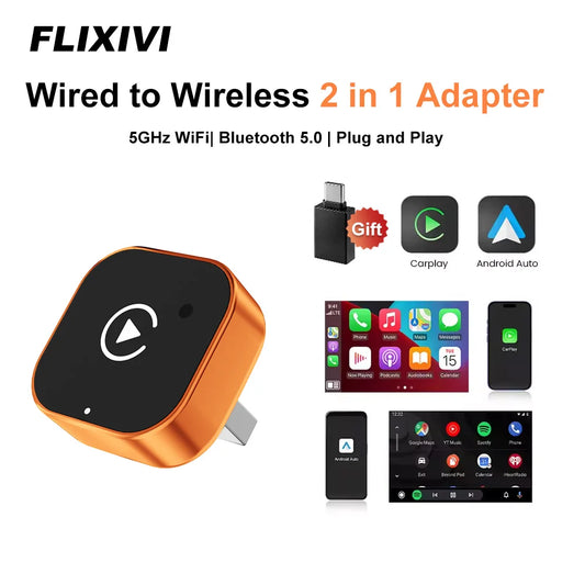 2-in-1 Wireless CarPlay & Android Auto Dongle