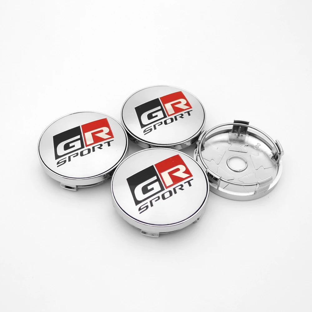 4Pcs 56mm 60mm Car Wheel Center Hub Caps Cover For Toyota GR Sport Gazoo Racing Yaris 86 Corolla Hilux Supra C-HR Accessories