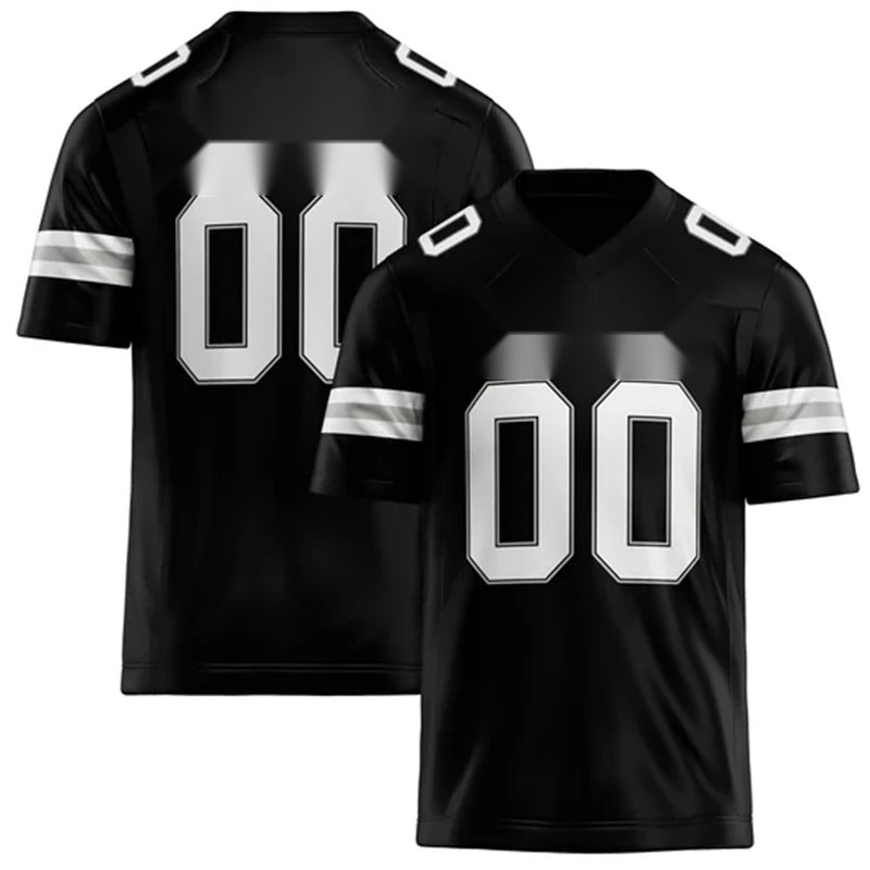 Men's Black Quick Dry Rugby Tee – Custom Team Name & Number