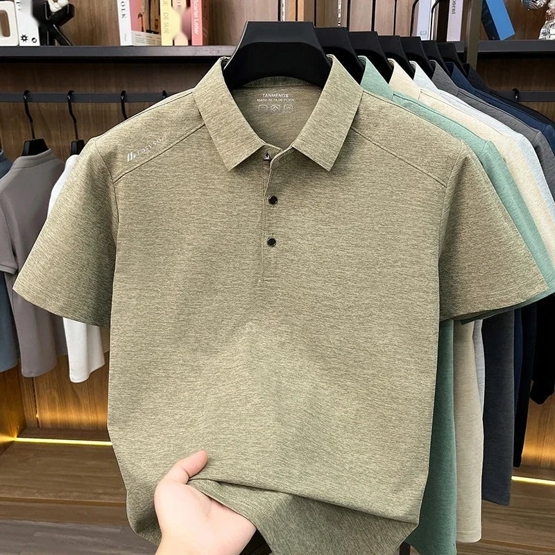 Men's Modern Polo Shirt - Slim Fit, Short Sleeve Business Casual