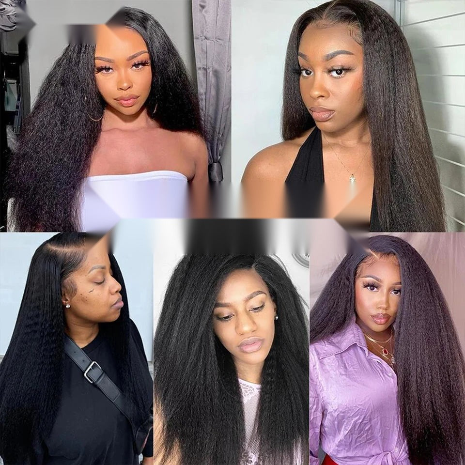 Straight Yaki Human Hair Bundles - Relaxed Texture Extensions