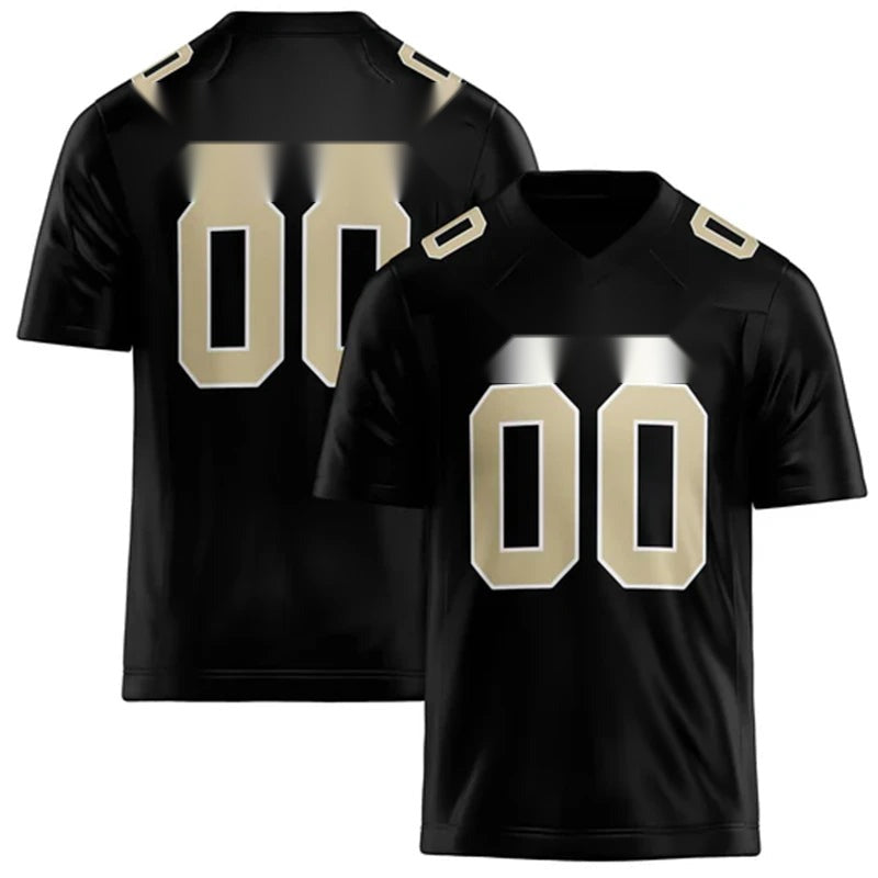 Men's Black Quick Dry Rugby Tee – Custom Team Name & Number