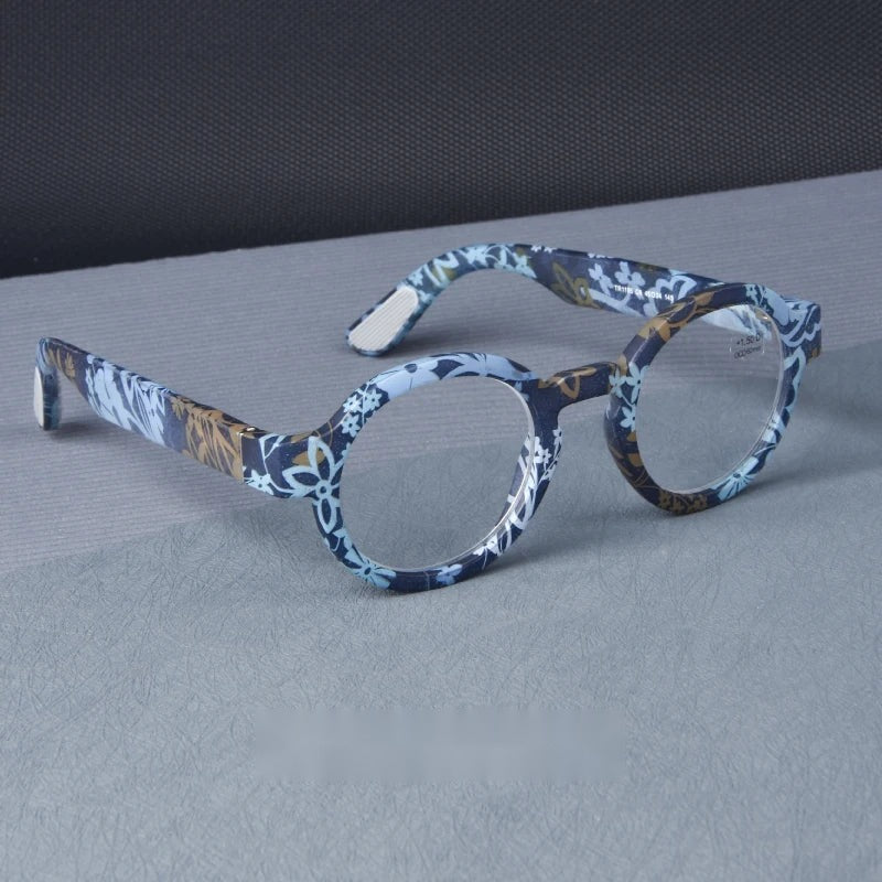 Vintage Round Reading Glasses – Lightweight Clear Frame Readers
