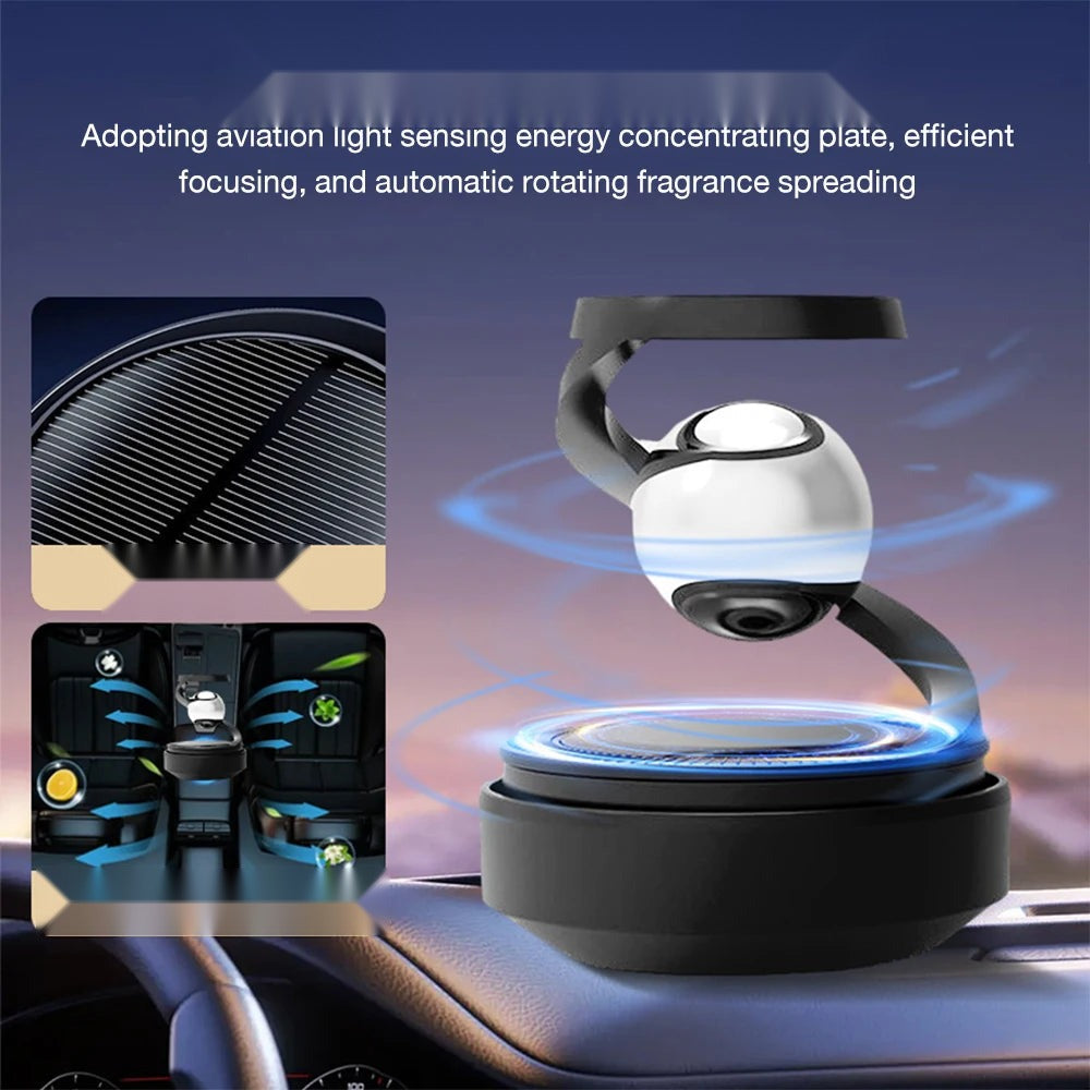 Solar Powered Rotating Car Air Freshener & Oil Diffuser