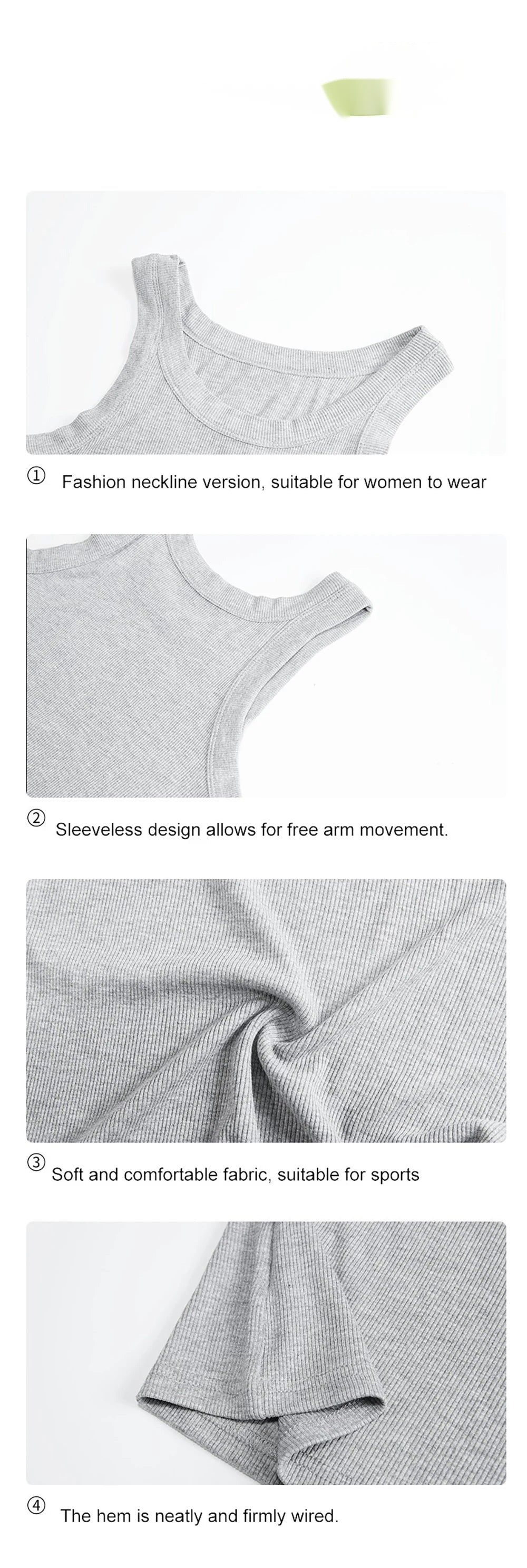 Women's Summer Tight Sleeveless Tank Top - Breathable Knit Camisole