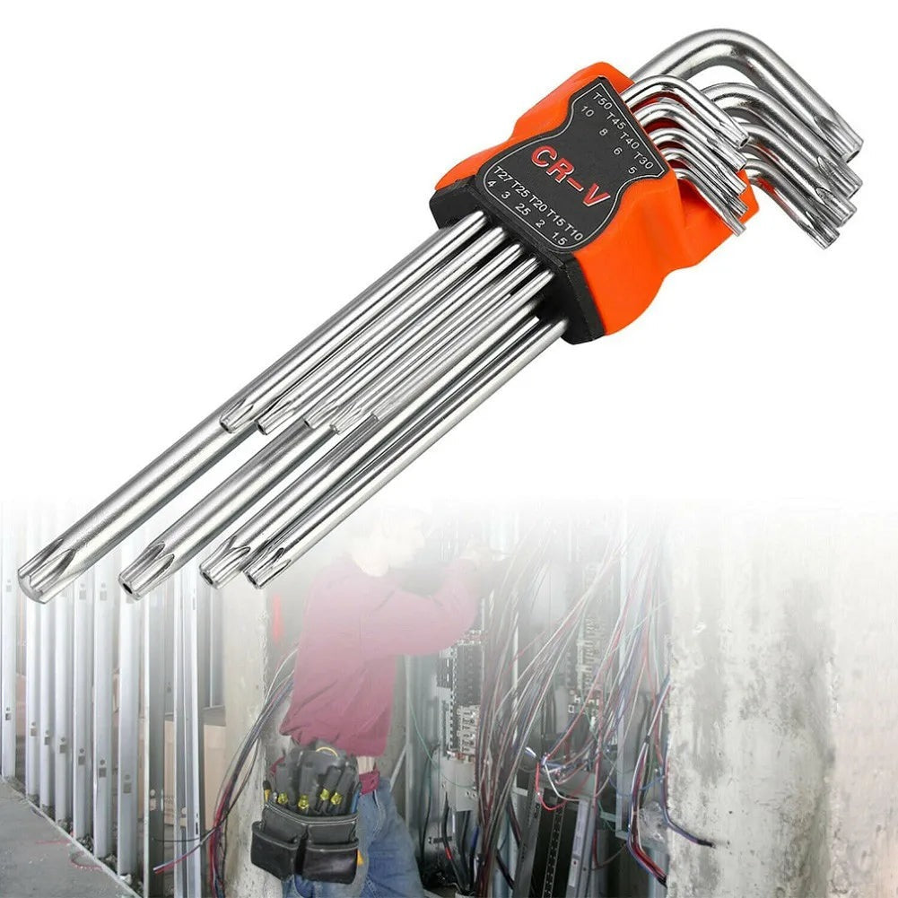 9-Piece L-Type Double-End Screwdriver & Allen Key Set