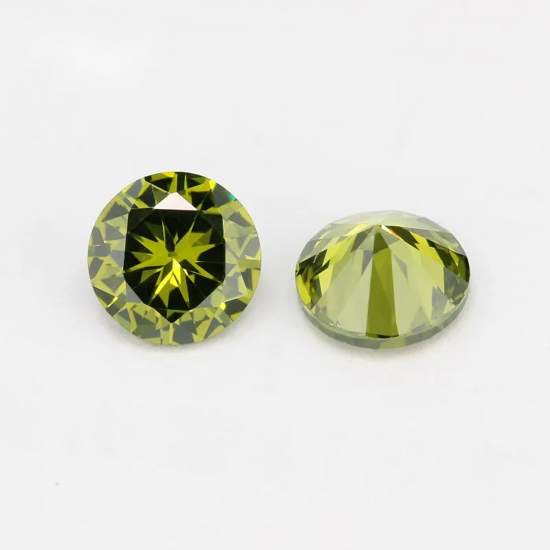 5A Round Cubic Zirconia Loose Stones Multicolor CZ Beads Jewelry