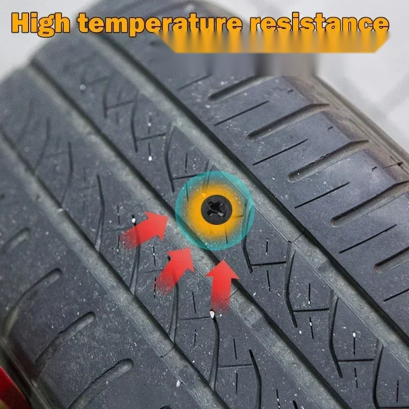 Tubeless Tire Repair Kit - Puncture Plug Set for Car & Motorcycle
