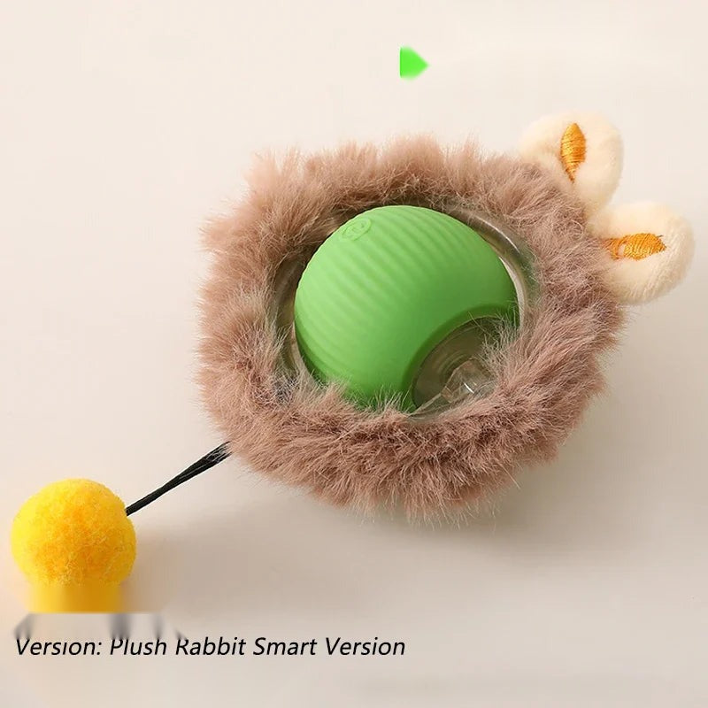 Automatic Rolling Cat Ball Toy with Tail, Rechargeable