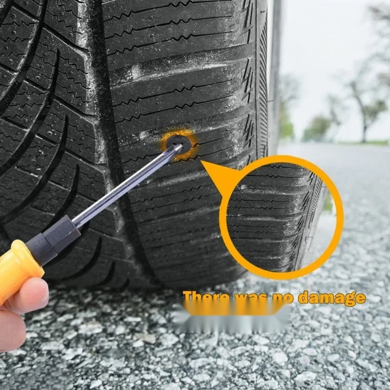 Tubeless Tire Repair Kit - Puncture Plug Set for Car & Motorcycle