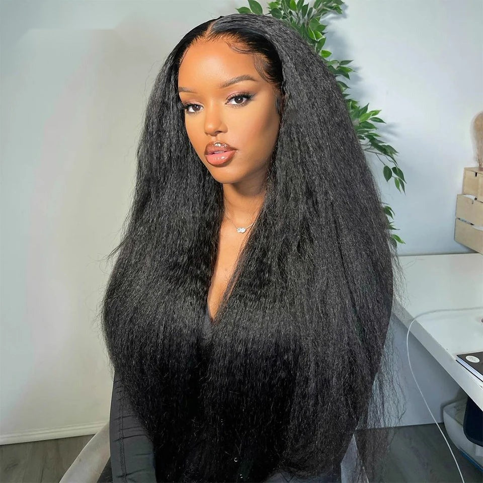 Straight Yaki Human Hair Bundles - Relaxed Texture Extensions
