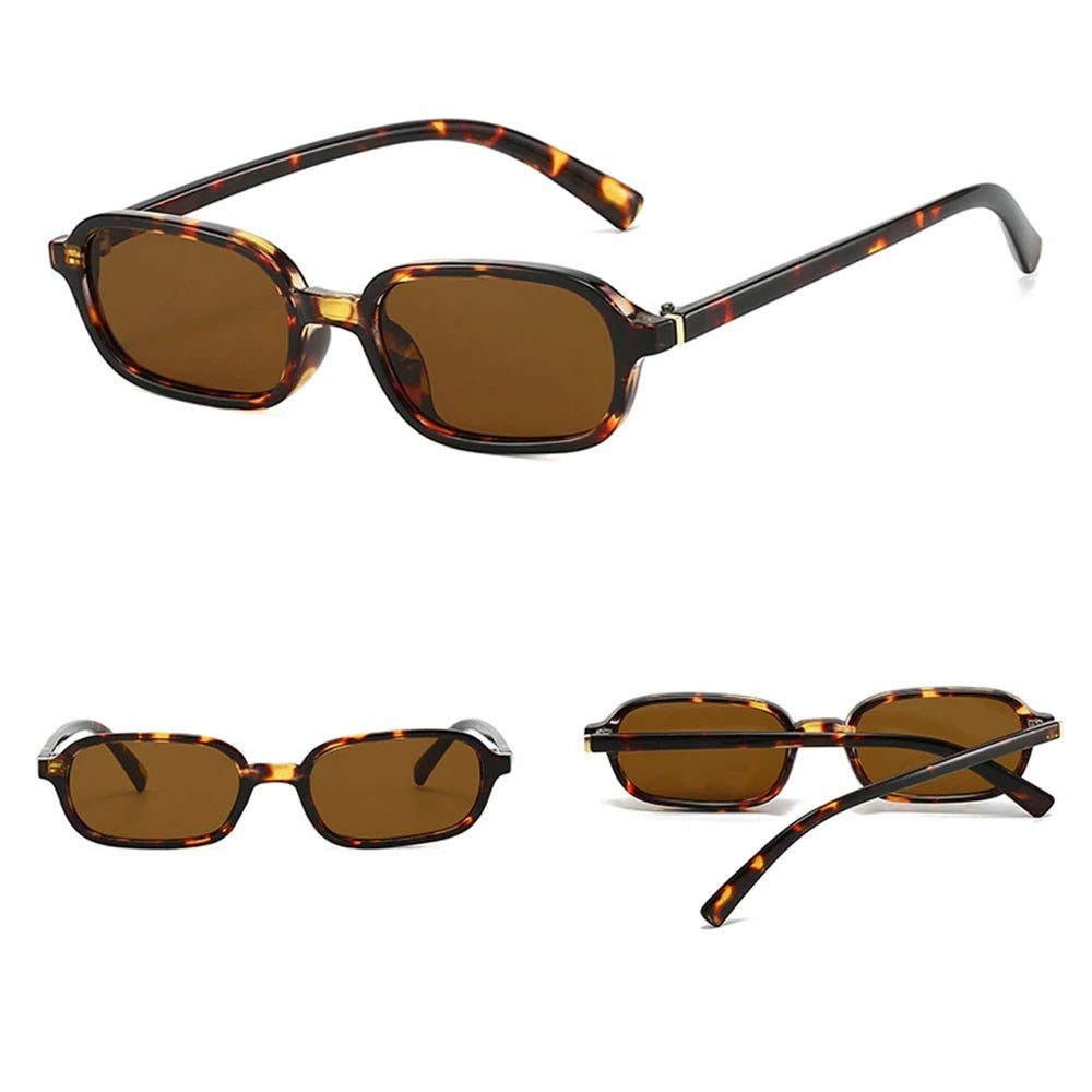KLASSNUM Vintage Rectangle Sunglasses UV400 for Men & Women