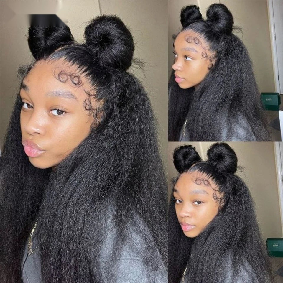Straight Yaki Human Hair Bundles - Relaxed Texture Extensions