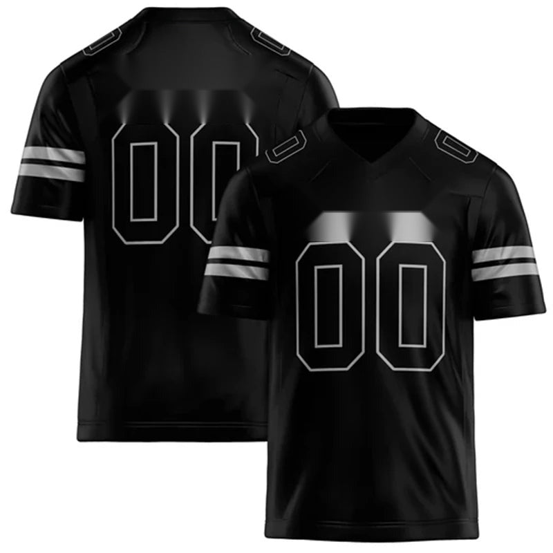 Men's Black Quick Dry Rugby Tee – Custom Team Name & Number