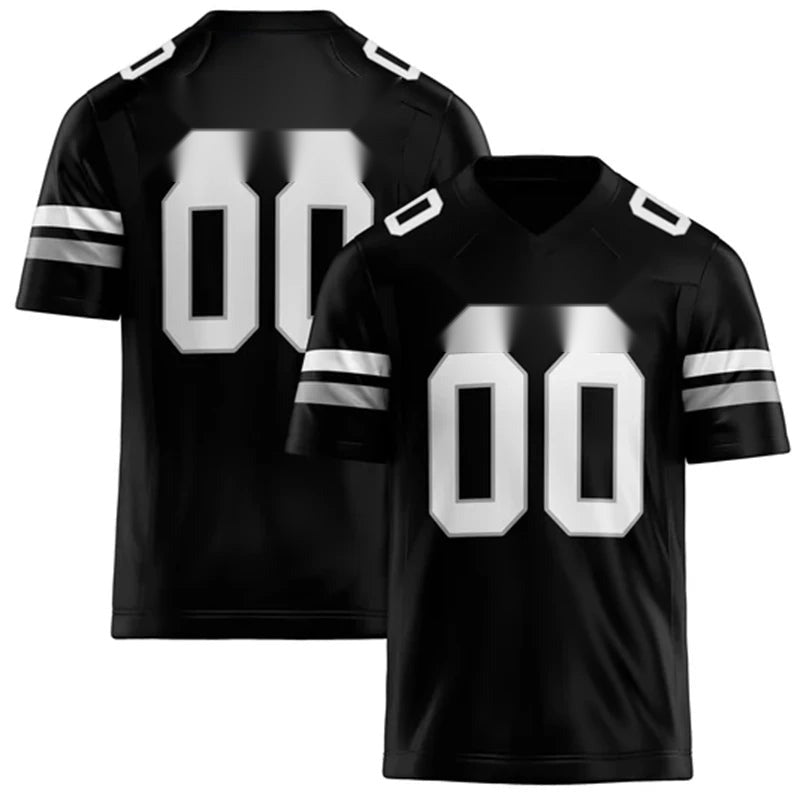 Men's Black Quick Dry Rugby Tee – Custom Team Name & Number