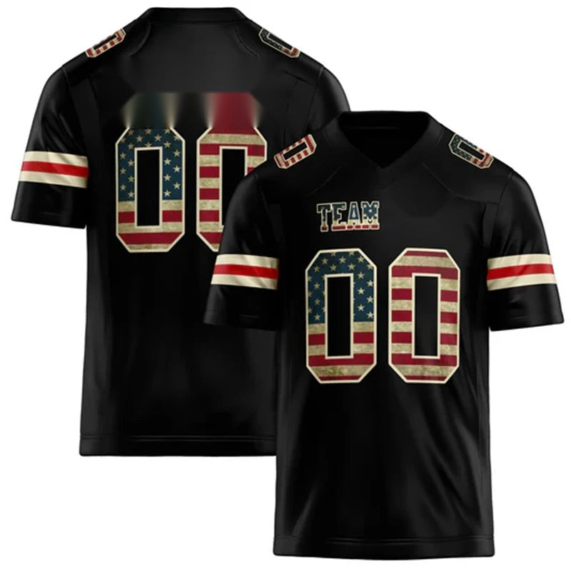 Men's Black Quick Dry Rugby Tee – Custom Team Name & Number