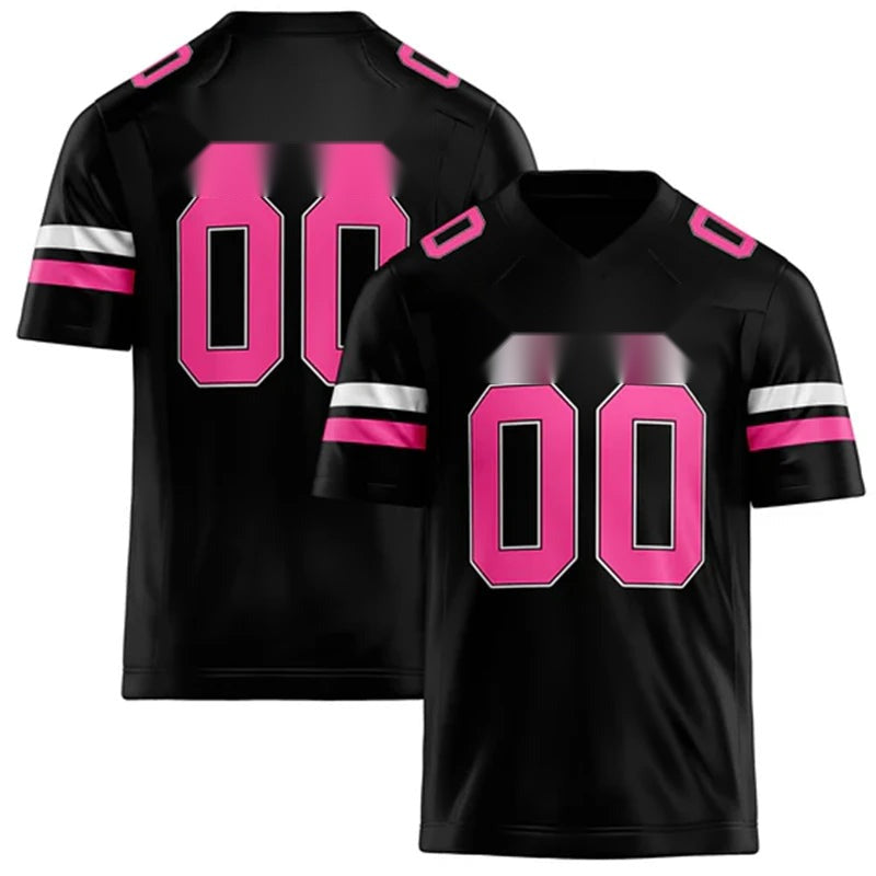 Men's Black Quick Dry Rugby Tee – Custom Team Name & Number