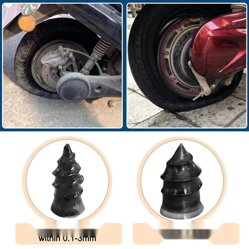 Tubeless Tire Repair Kit - Puncture Plug Set for Car & Motorcycle