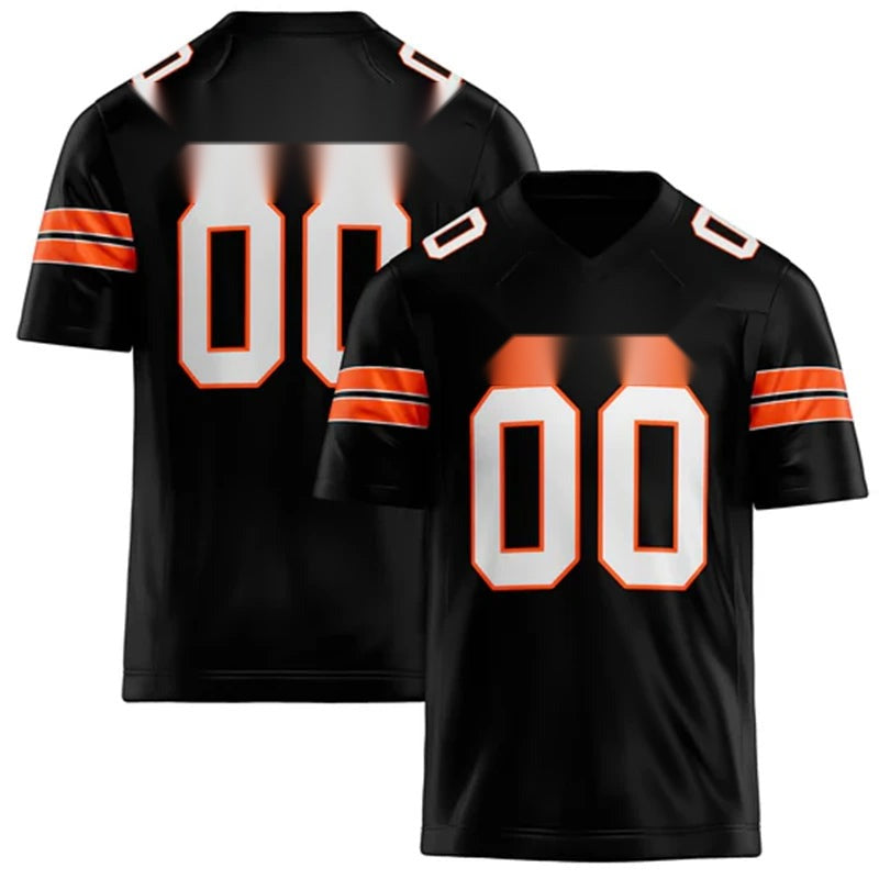 Men's Black Quick Dry Rugby Tee – Custom Team Name & Number