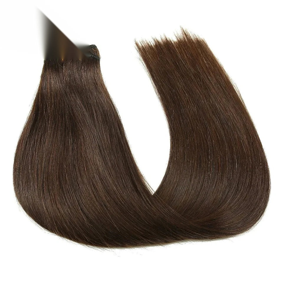 Honey Blonde Straight Human Hair Weave Bundle - Double Drawn