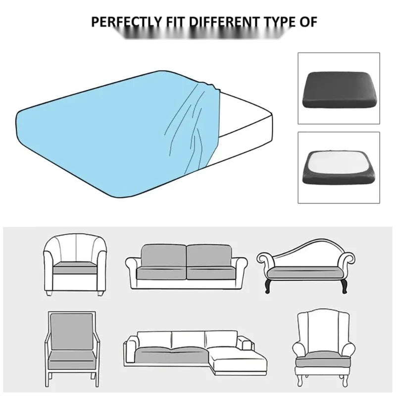 Stretch Silk Spandex Sofa Cushion Cover – 1-4 Seater