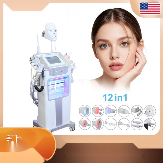 12-in-1 Hydra Facial Machine — Aqua Peel Skin Cleansing Device