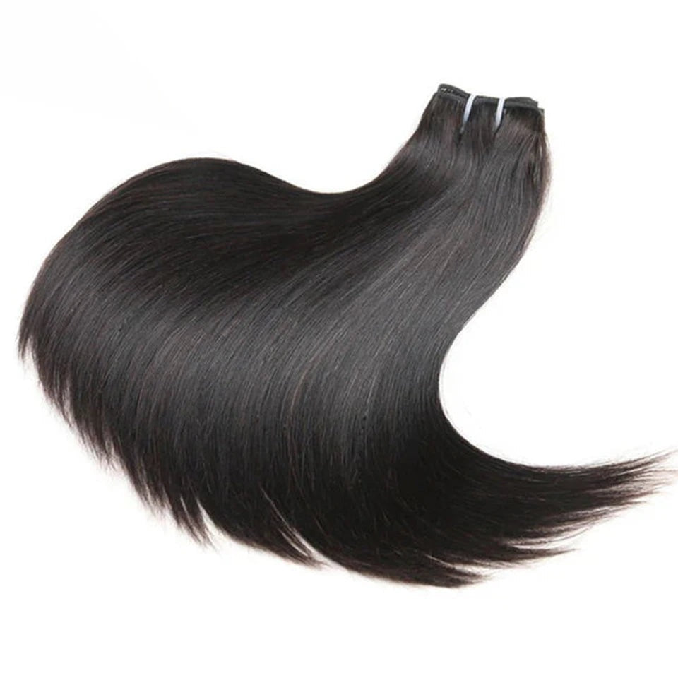 Honey Blonde Straight Human Hair Weave Bundle - Double Drawn
